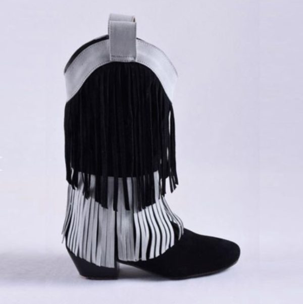 10 inch Fringe Boots 10" Suede Fringe Boots