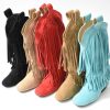 14 inch Suede Fringe Boots 3 14" Suede Fringe Boots